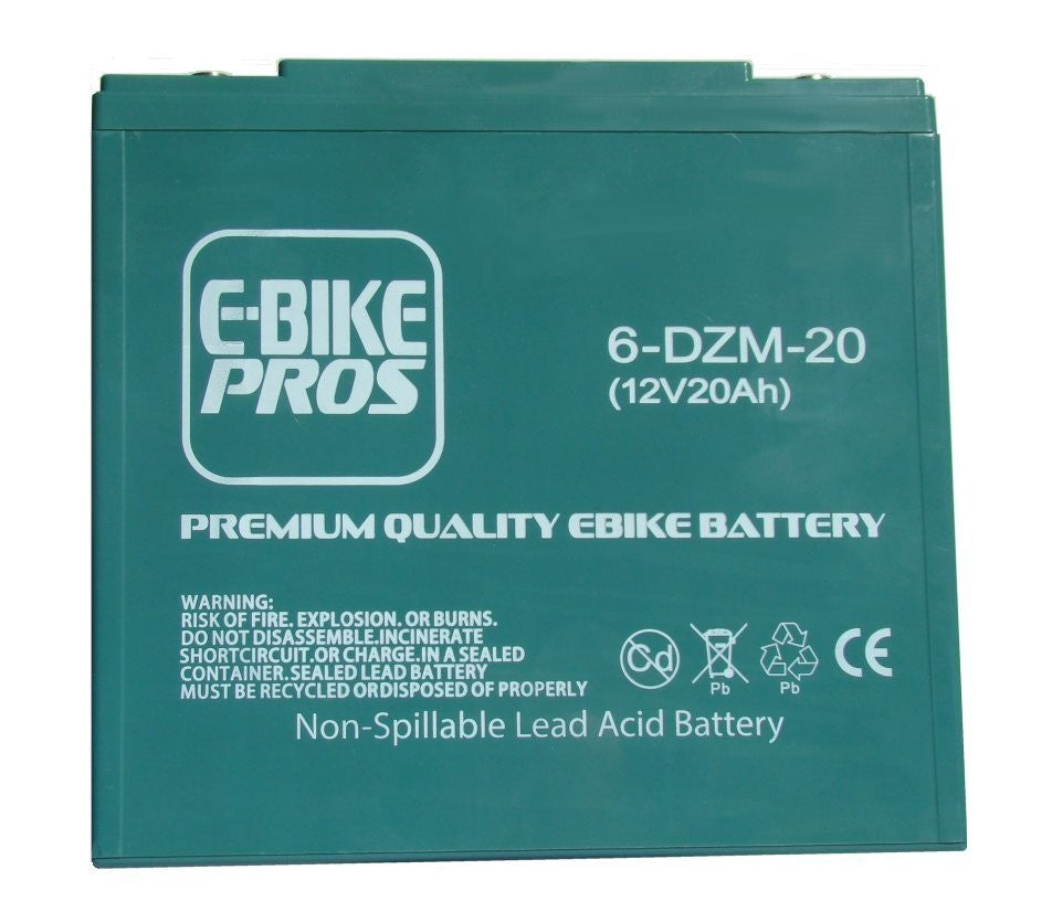 E-Bike Pros 12v 20AH Lead Acid Battery