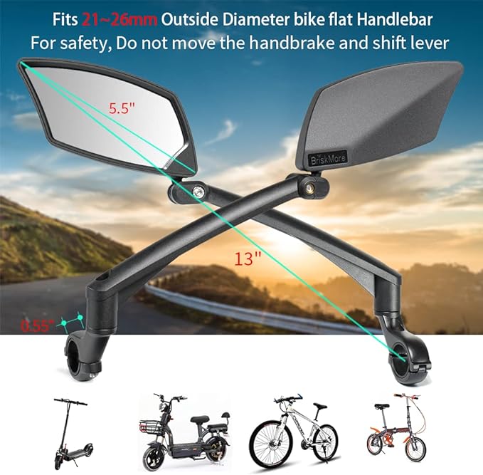 EBP Cobalt Handlebar Mirror (Sold Individually)