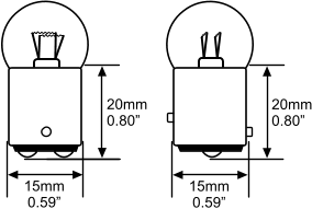 Bulb turn signal bulb 12v 5W Orange