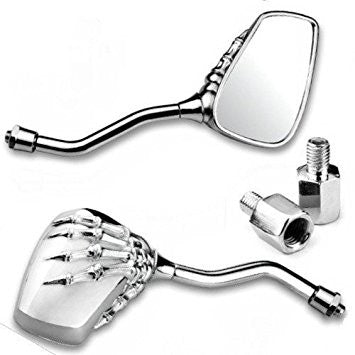 Mirror Set for e-bikes - Chrome- skeleton hand Universal
