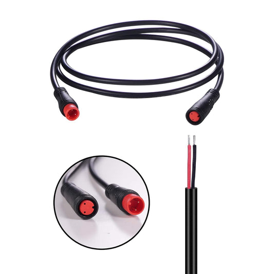 E-Bike Extension Cable RED 2 pin for Bicycle Light